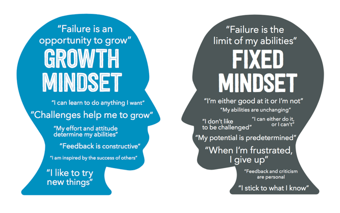 fixed mindset vs growth mindset